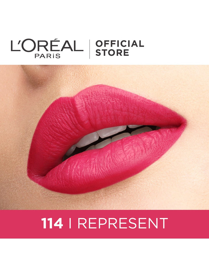 L'Oreal Liquid Lipstick Matte Rouge Signature - 114 Represent