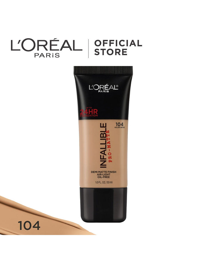 L'Oreal Foundation Matte Infallible Pro-Matte - 104 Golden Beige