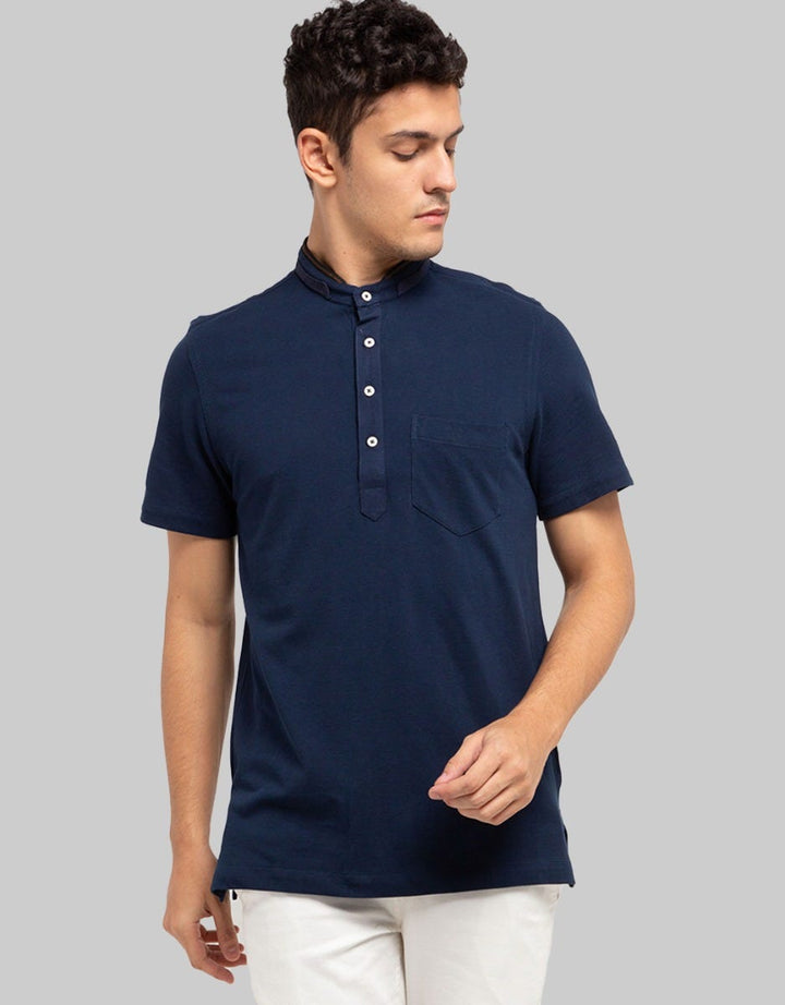 MOC Kemeja Koko Lengan Pendek Slim Fit Louttou