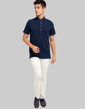 MOC Kemeja Koko Lengan Pendek Slim Fit Louttou