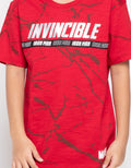Marvel Avengers Invincible Print Splash Boys T-Shirt