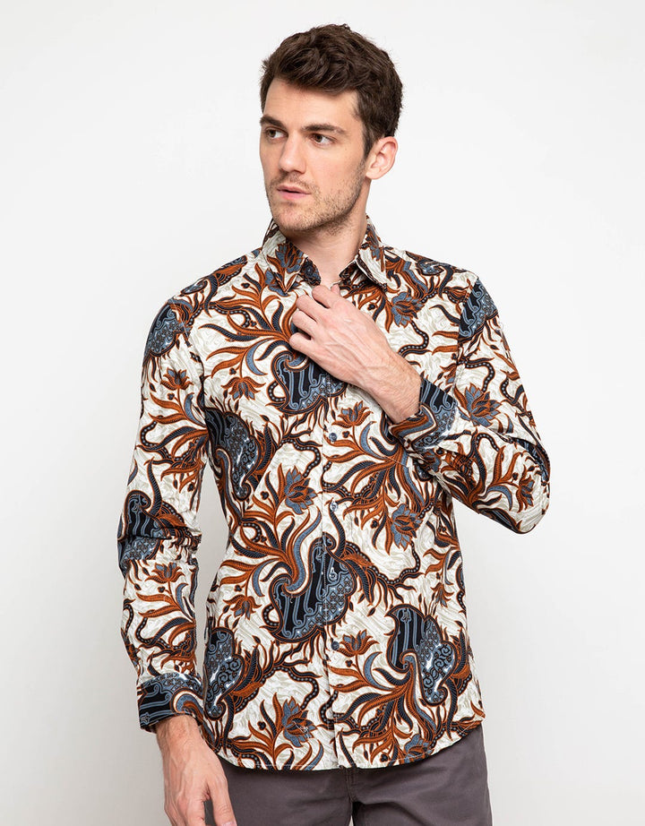 Men & Clo Katun Print Motif Abstrak -