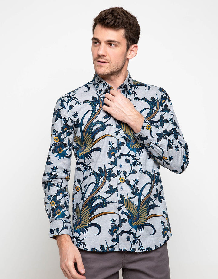 Men & Clo Katun Print Motif Abstrak -