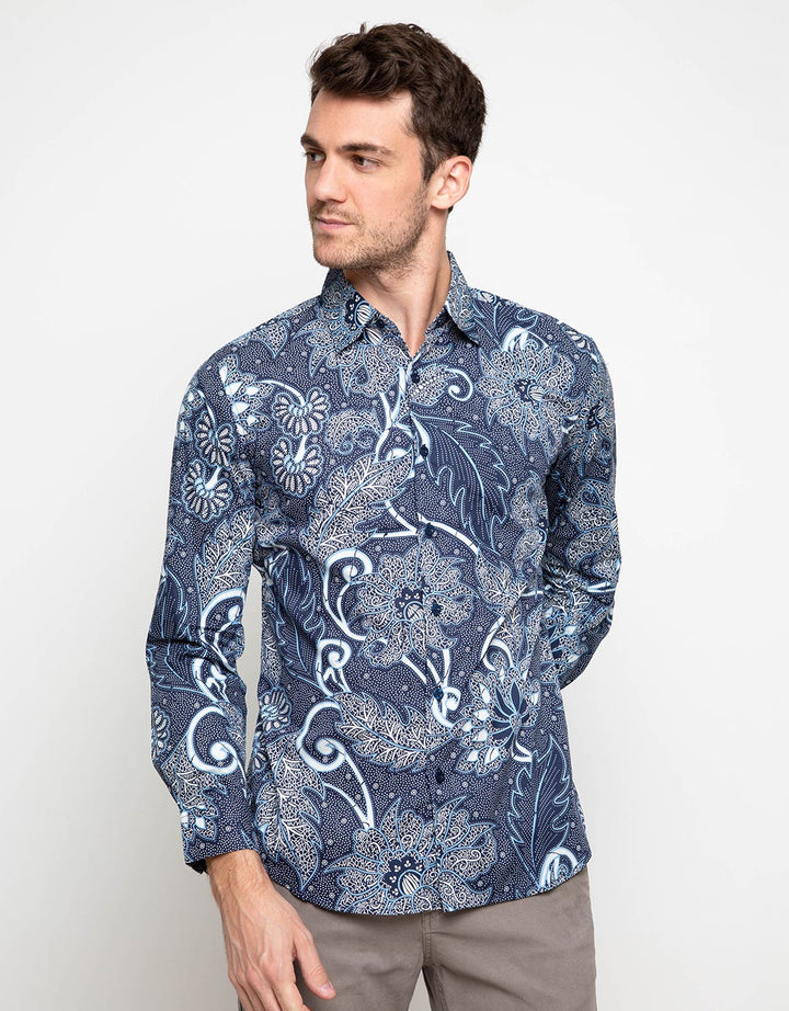 Men & Clo Katun Print Motif Abstrak -