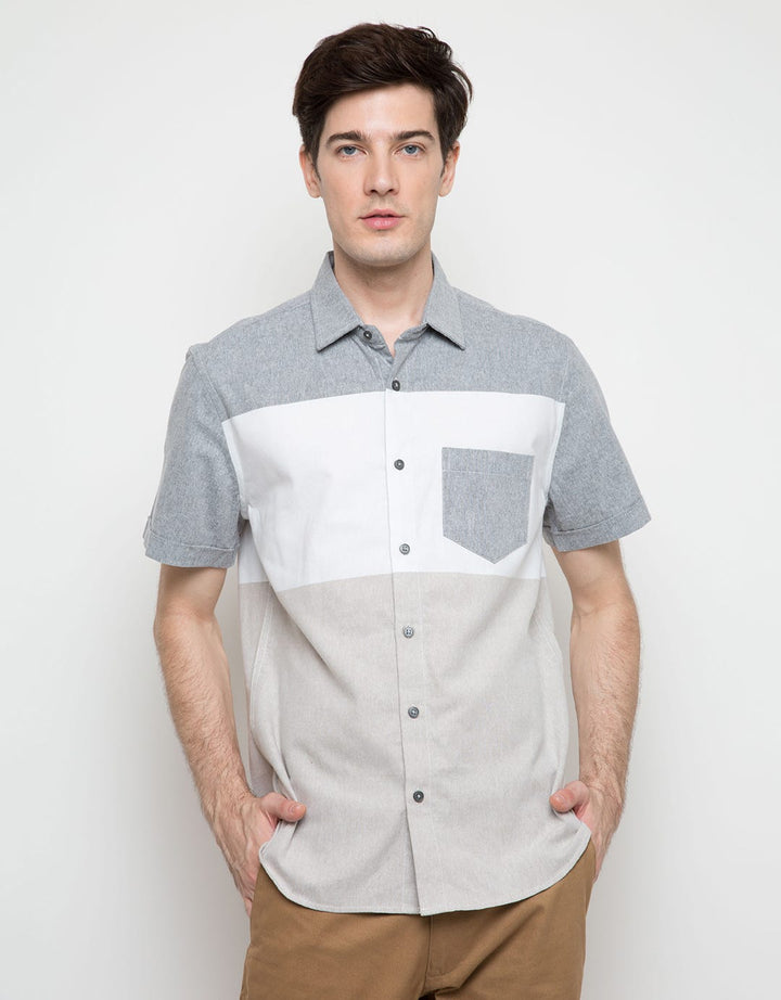 Men's Top Kemeja Print Big Stripes