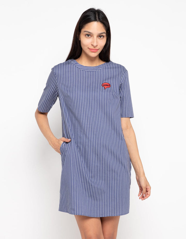 Minimal Bang Stripe Dress