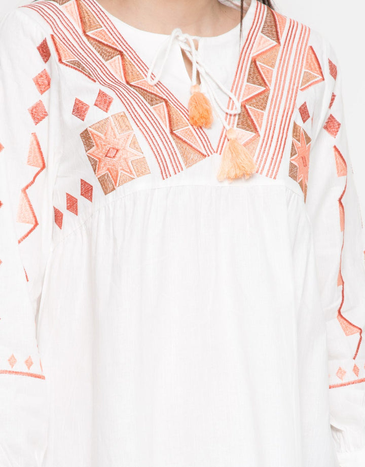 LEB DRESS EMB ETNIC