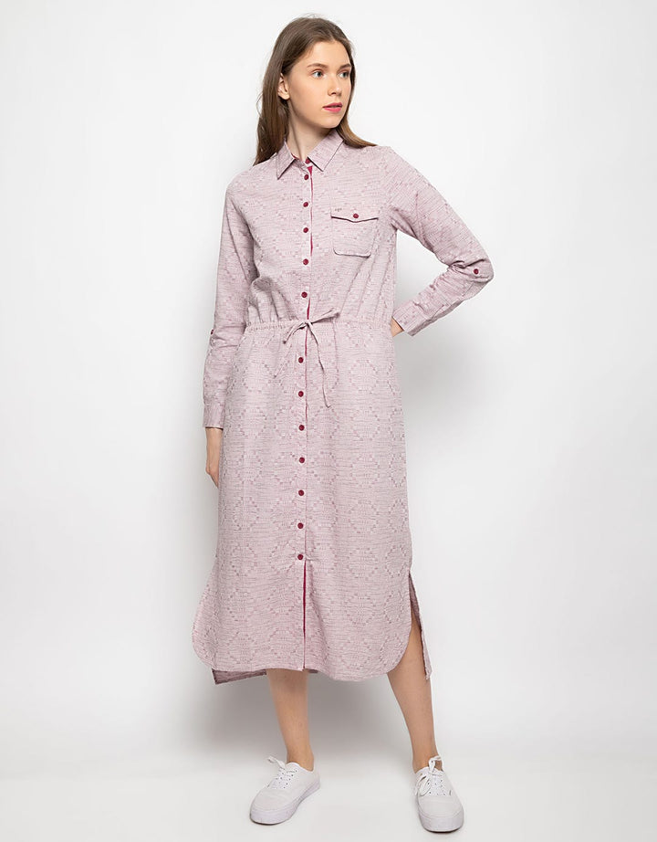 Triset Dress Long Sleeve Textured Accent