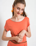 Bodytalk Dress Wanita Kancing & Sabuk Mini
