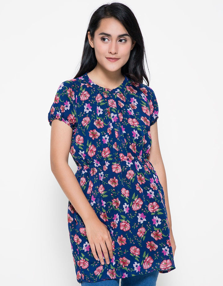 Point One Girl Rachel Navy Blouse Wanita