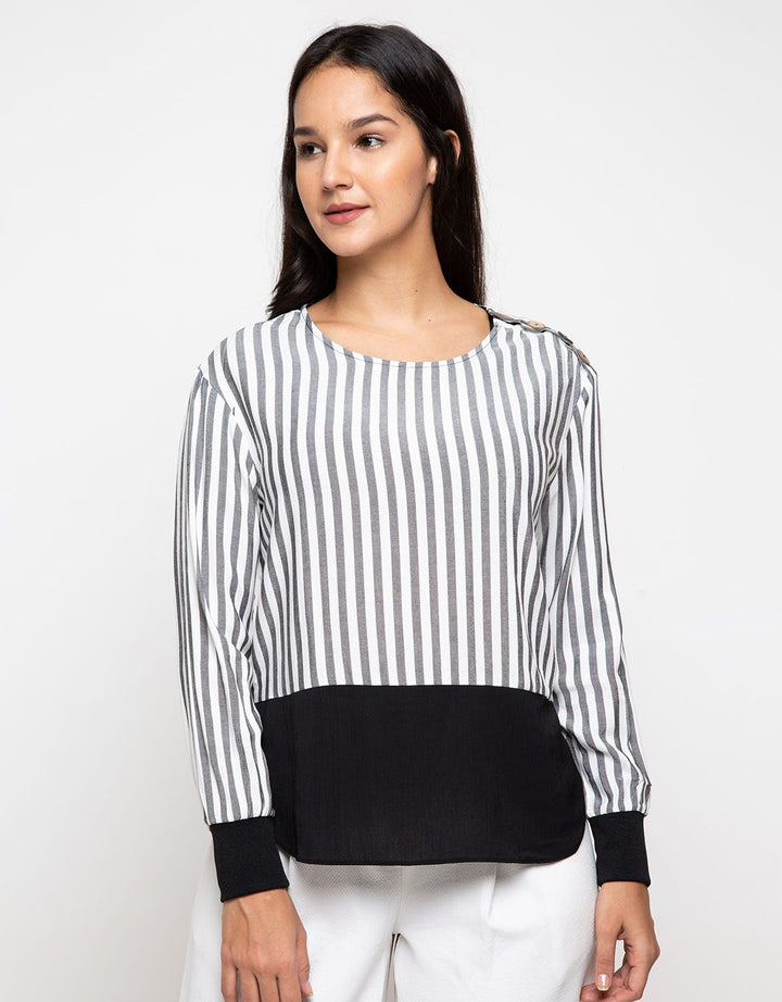 Minimal Contrast Boxy Stripe Top Stripe
