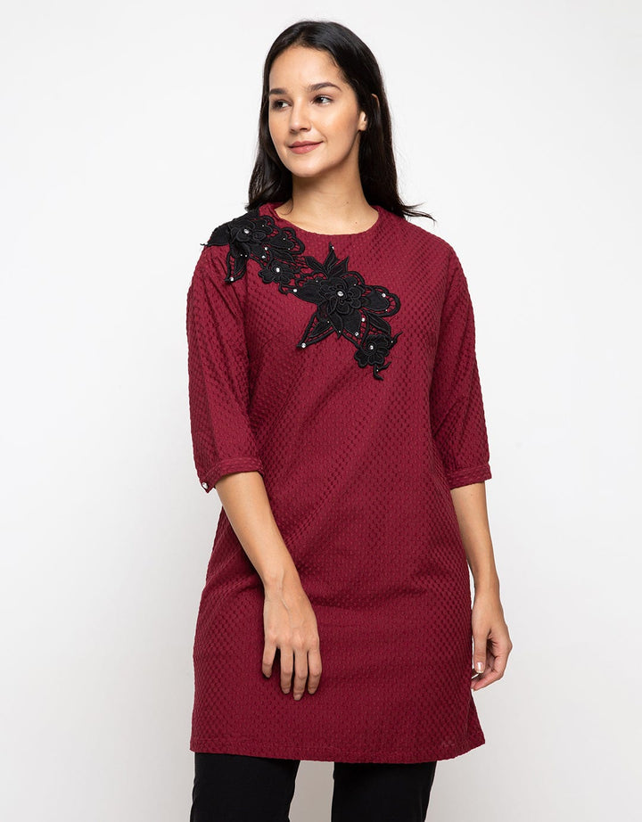 Minimal Cotton Lace Baloon Tunic