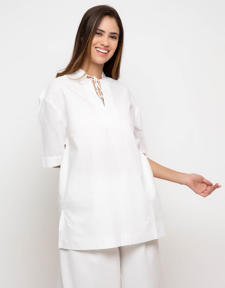 Minimal Lace Fringe Tunic V2