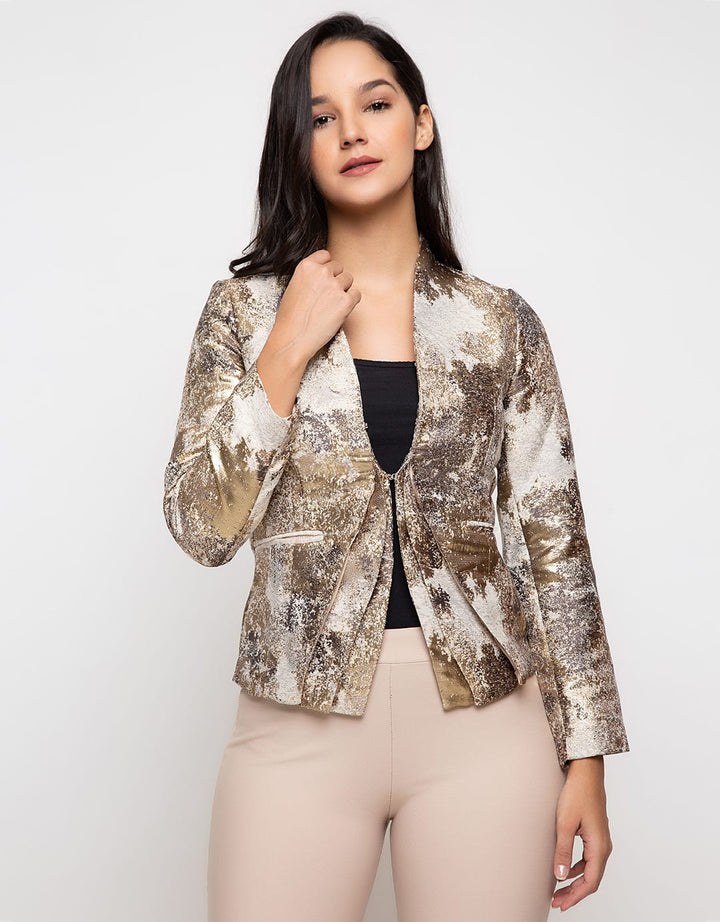 Minimal Marble Jacquard Jacket