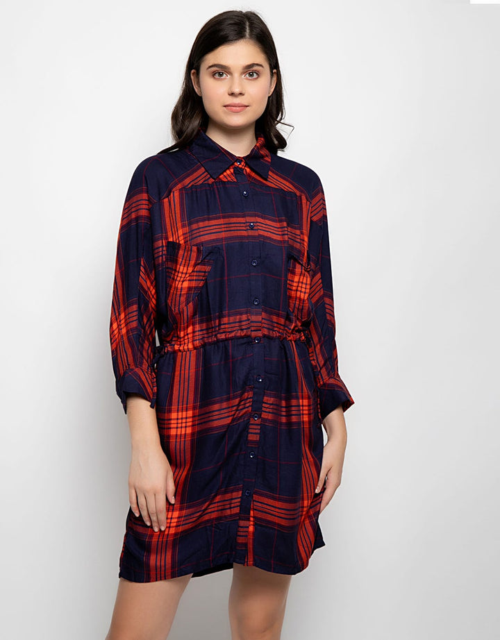 Minimal Ruby Batwing Dress