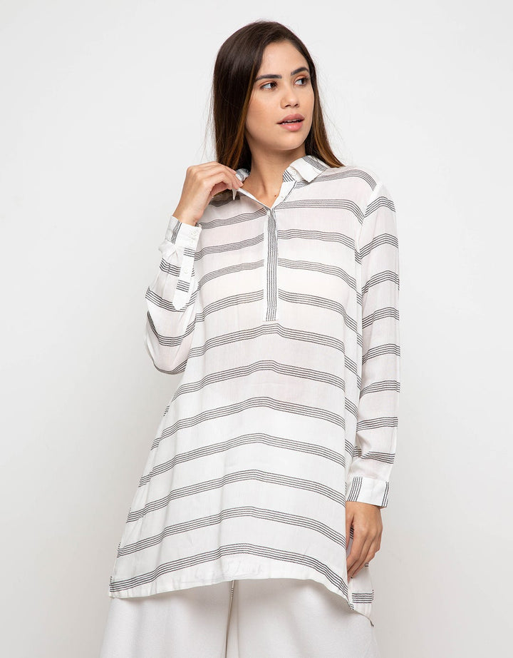 Minimal Striped Tunic Dress