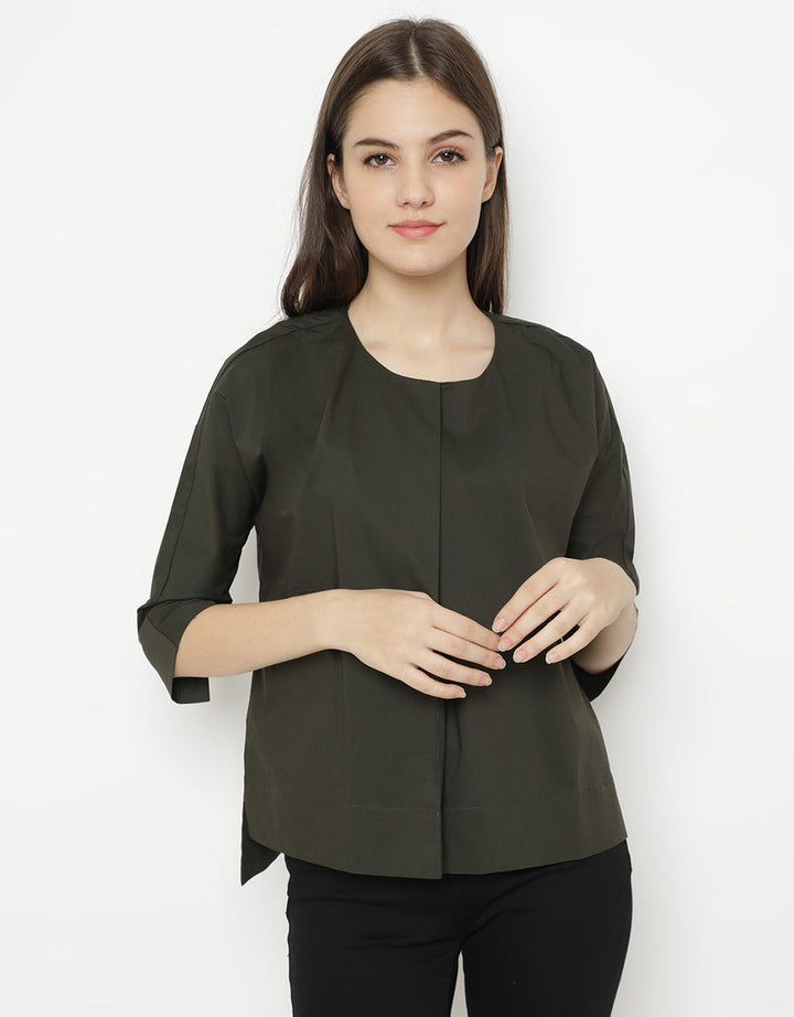 Minimal T-Shape Pleat Top