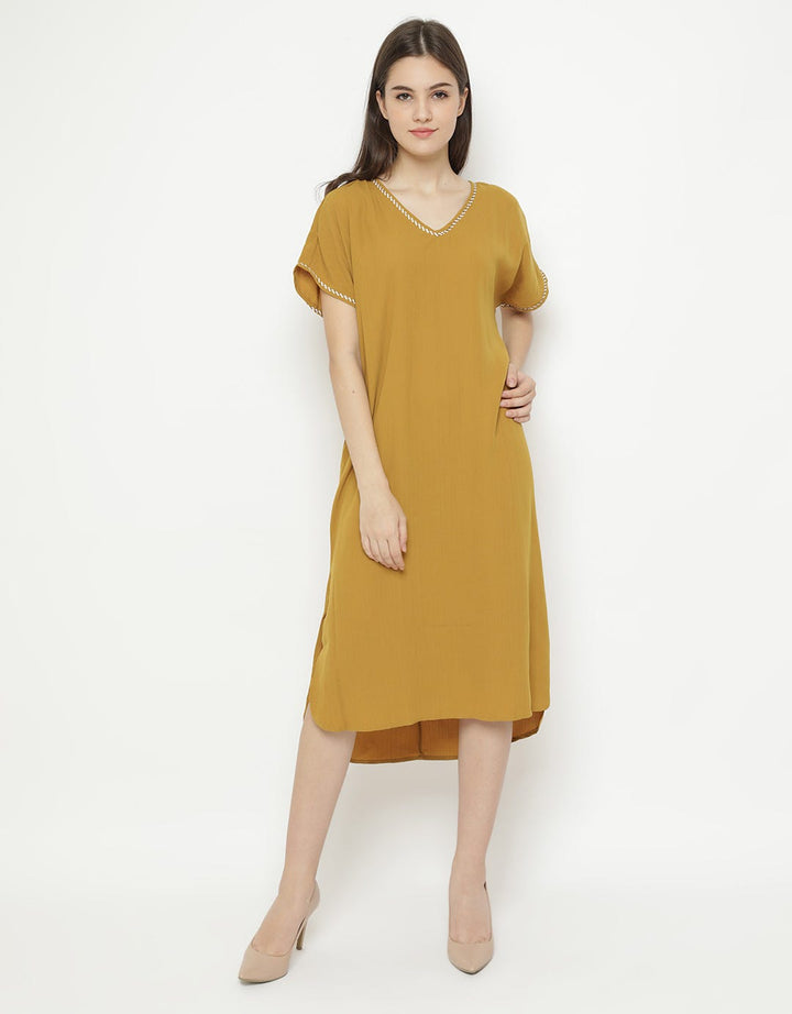 Minimal Tee-Dress W Emb