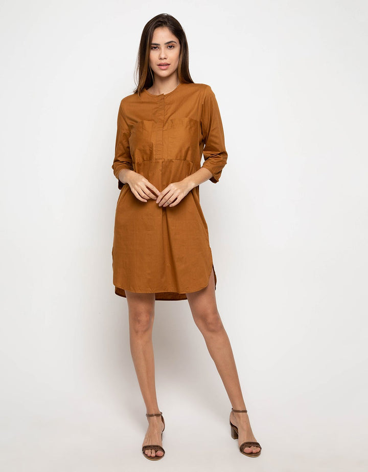 Minimal Tunic Dress With Pocket