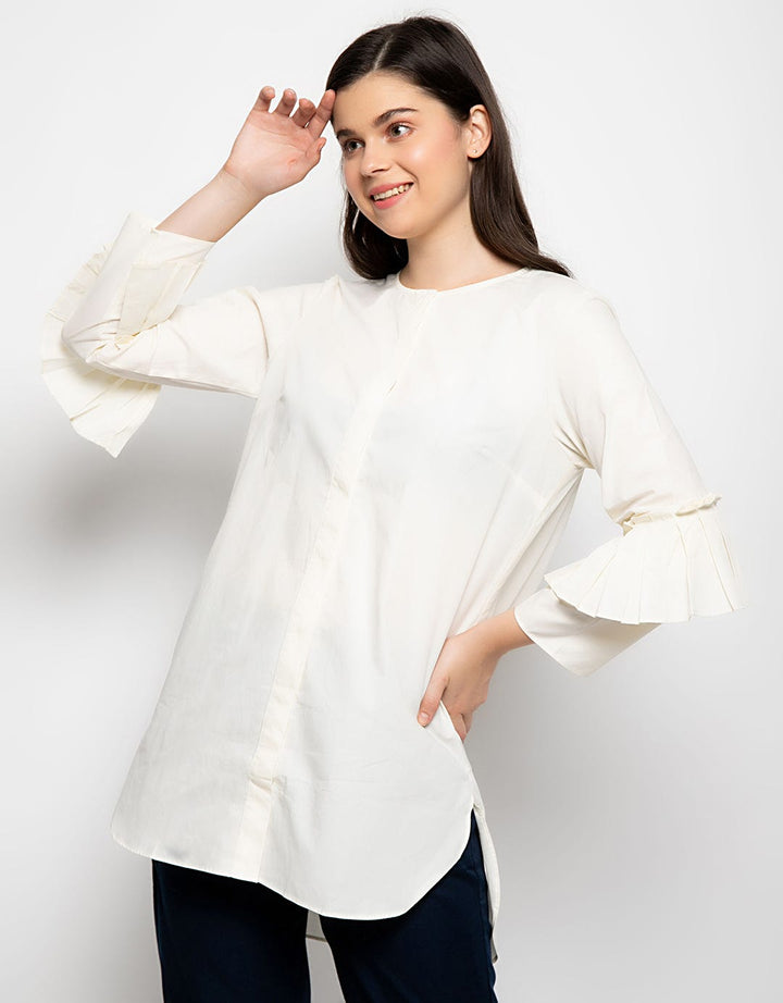 Minimal Tunic With Ruffle Panel