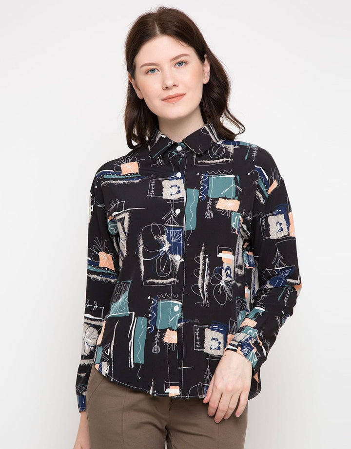 MKY CLOTHING Abstract Patern Shirt