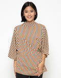 MKY Clothing Highneck Stripe Blouse dan