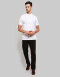 MOC Kemeja Koko Lengan Pendek Slim Fit Rakkoo
