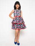 Navy Donita casual Dress navy flower