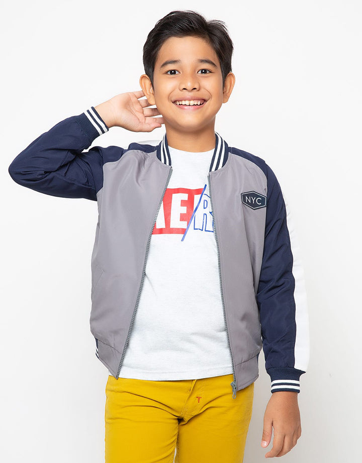 NYLON RAGLAN BOMBER