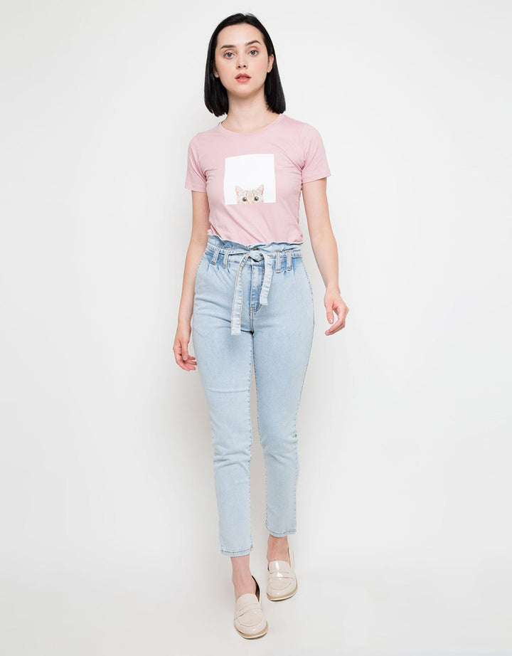 DENIM LONG PANTS HIG