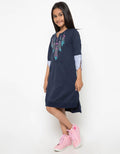 LS DRESS COMB WOVEN