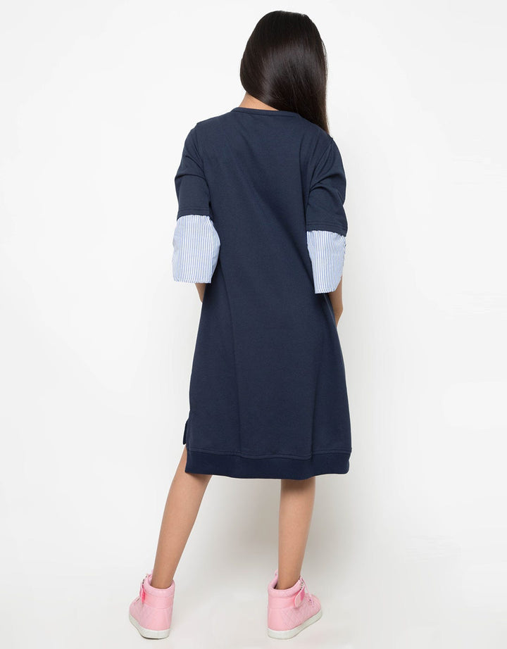 LS DRESS COMB WOVEN