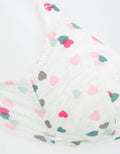 Nevada Non Wire 3 Per 4 Cup Non Push Up Regular Bra Print Trio Heart