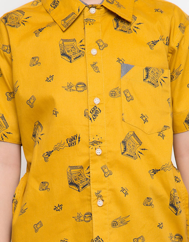 SS POPLIN FP FUNNY D