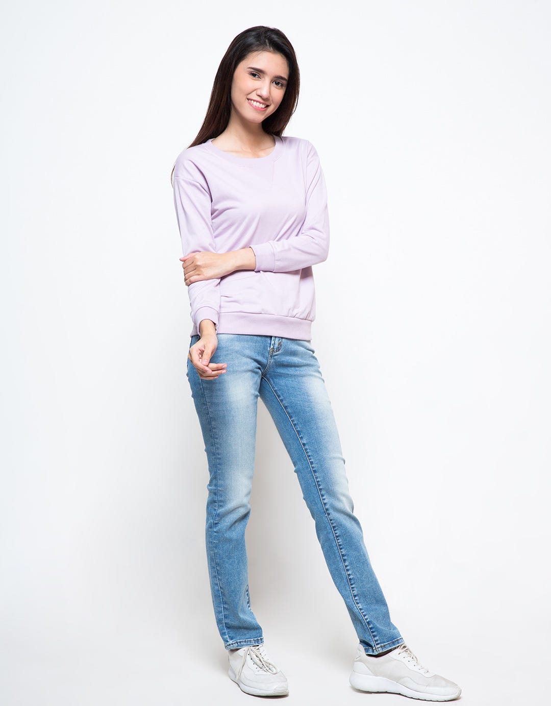 Nevada Plain Sweater with Brand Patch Details