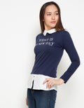Nevada T-shirt Lengan Panjang Aksen Undershirt