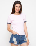 Nevada T-Shirt Rib Bordir Kombinasi