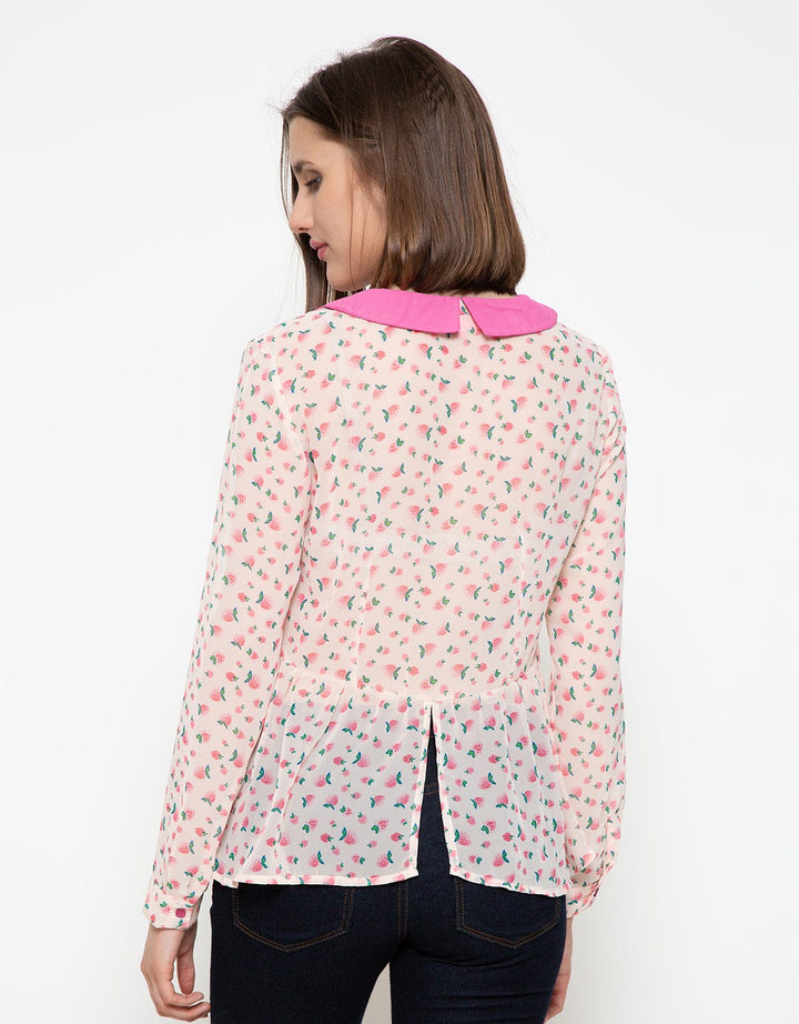 Ninety Degrees Blouse Wanita Motif Strawberry