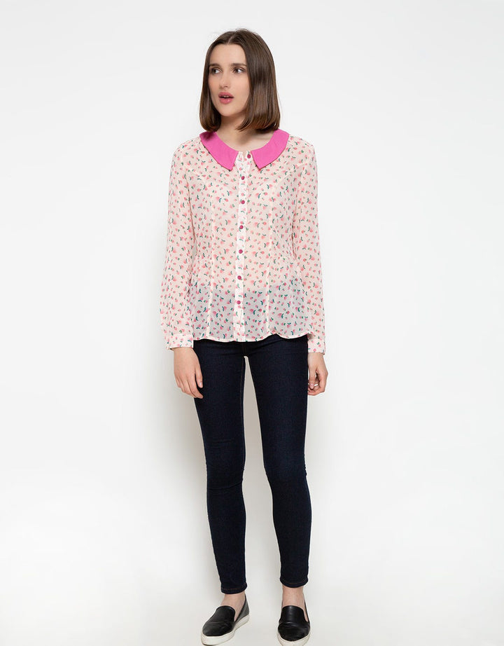 Ninety Degrees Blouse Wanita Motif Strawberry
