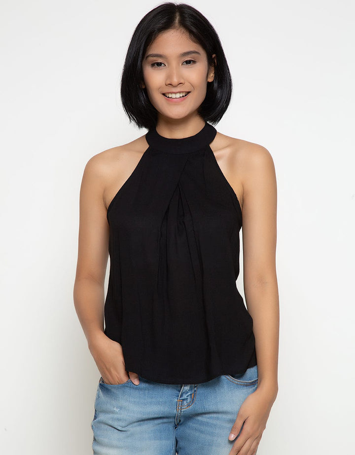 Ninety Degrees Dress Tanpa Lengan Wanita