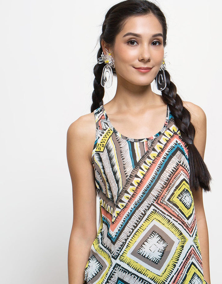 Ninety Degrees Geo Summer Blus Wanita