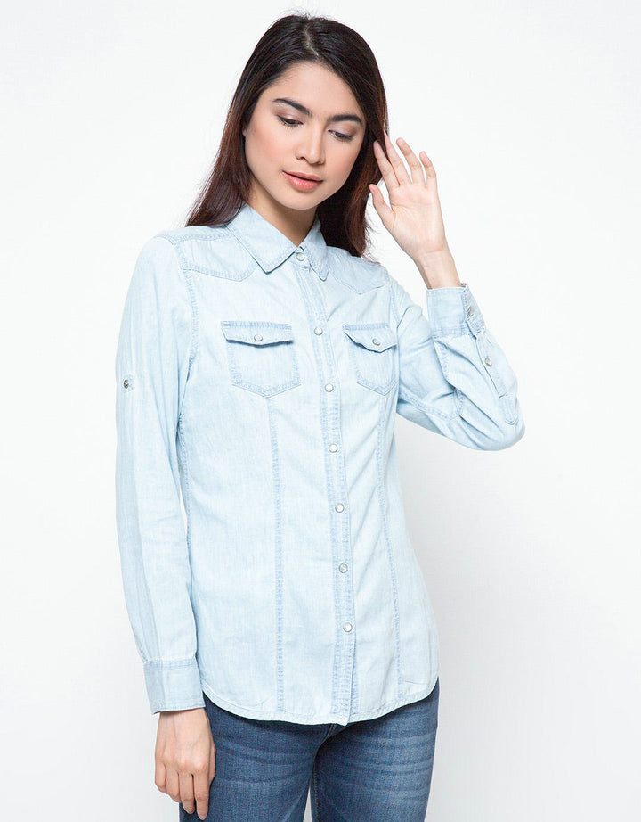 Ninety Degrees Luz Chambray Shirts