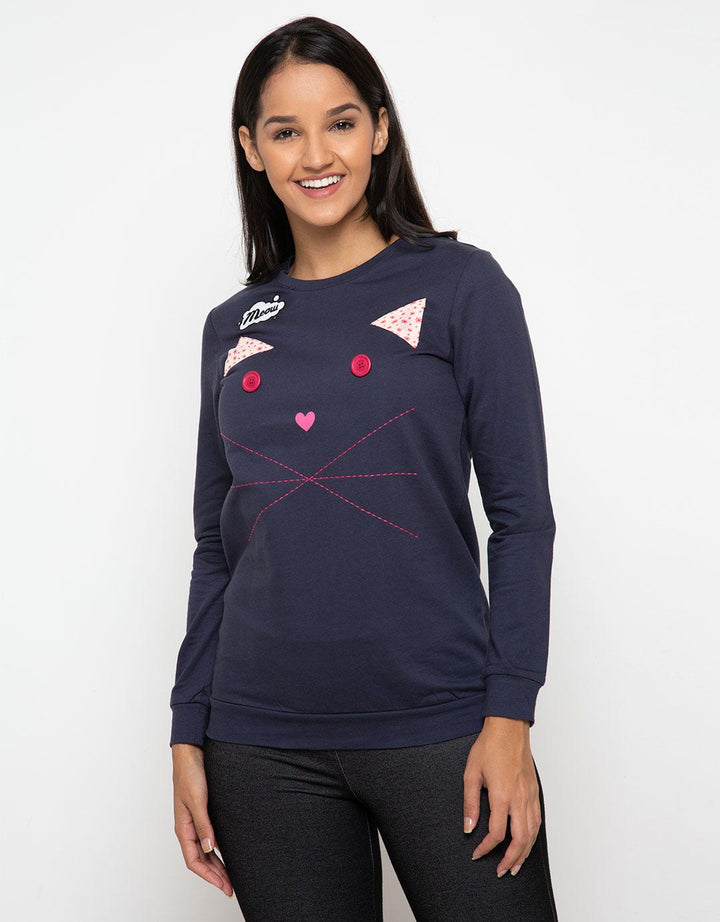 Ninety Degrees Meow Sweater