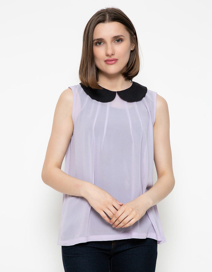 Ninety Degrees Women's Blouse Peterpan Collar