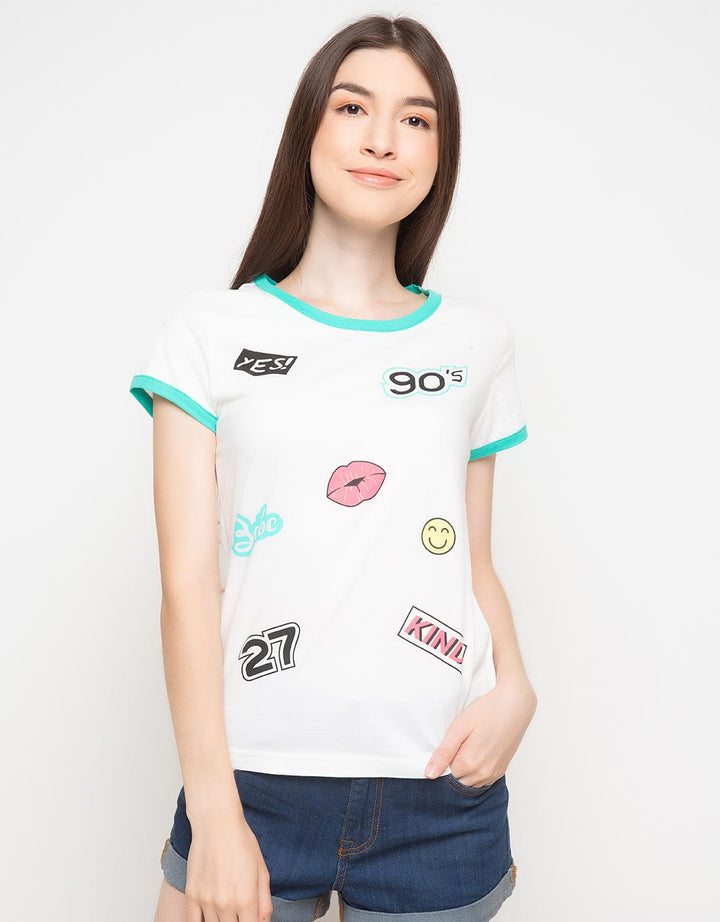 Ninety Degrees Ringer Tee Pow