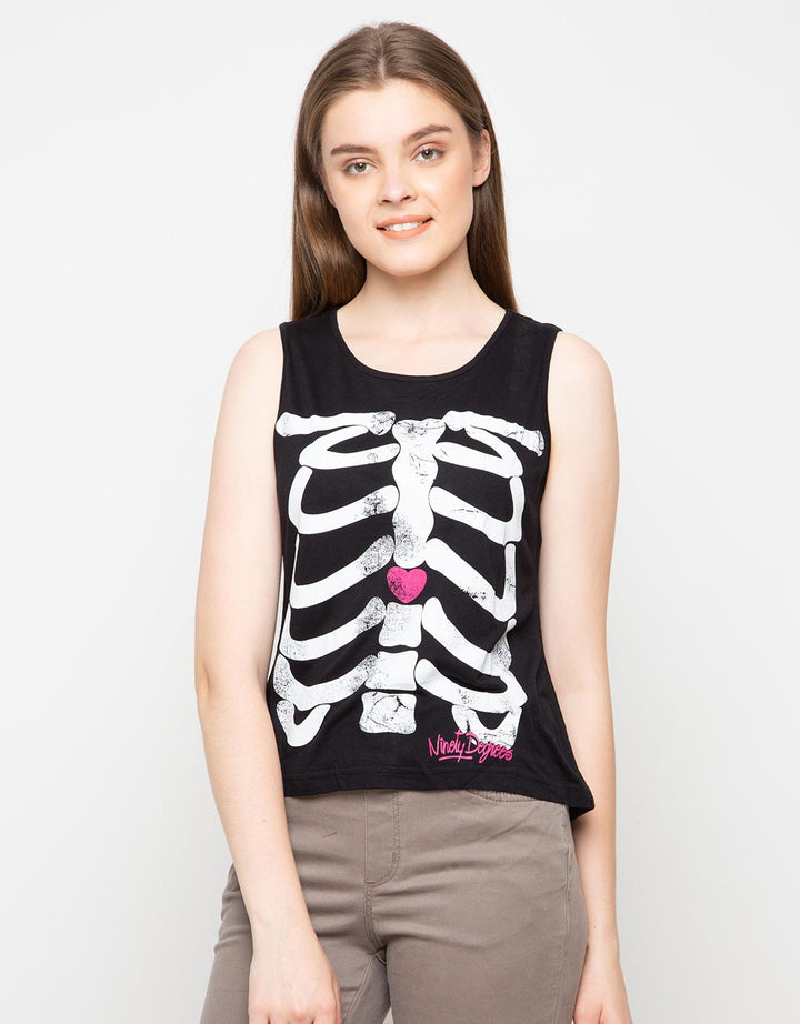 Ninety Degrees Sleeveless T-shirt Print X-Ray