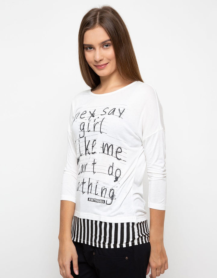 Ninety Degrees Tshirt Print Wording