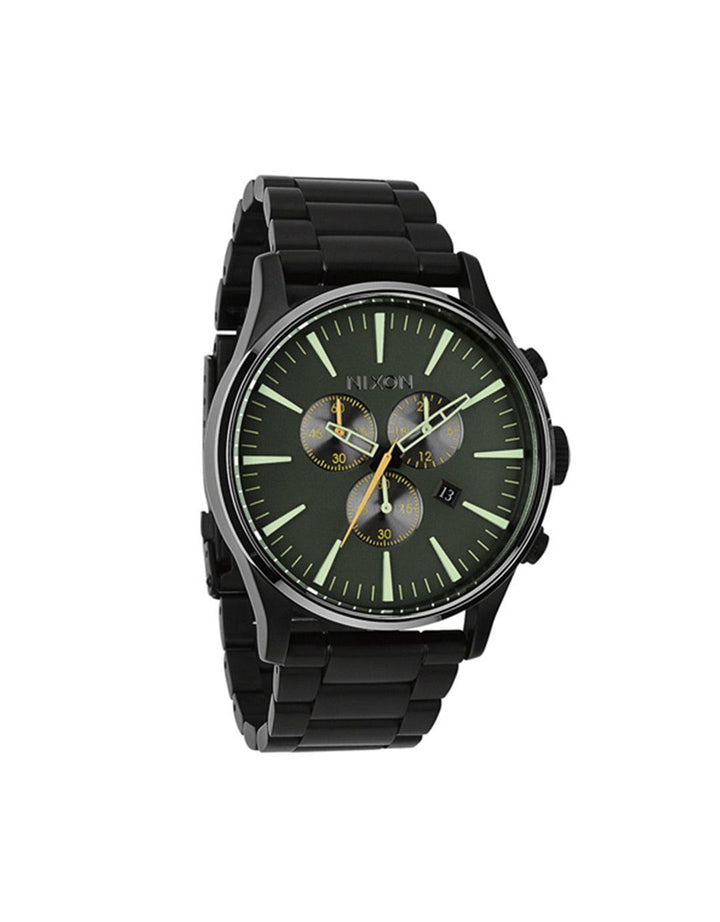 Nixon Sentry Chrono Matte Black-Surplus Jam Tangan