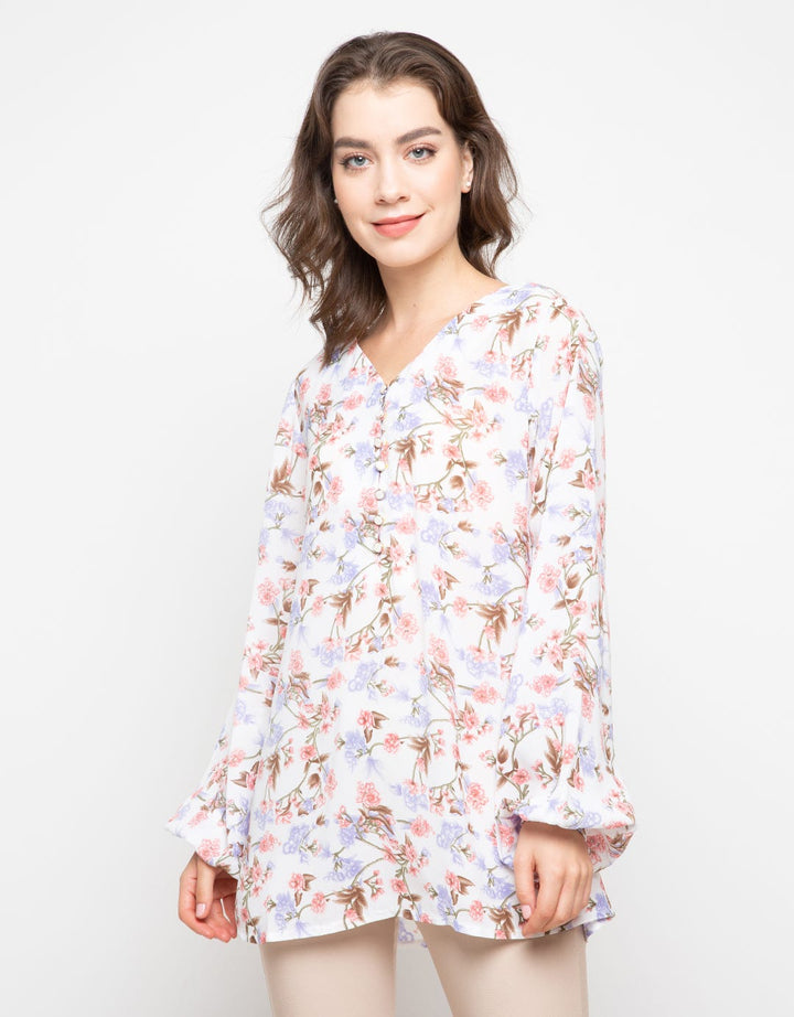 Novo Blouse Fill Print Flower