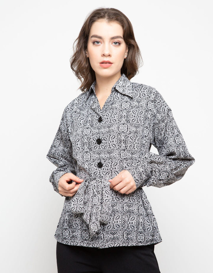 Novo Blouse Kerah Motif Pita